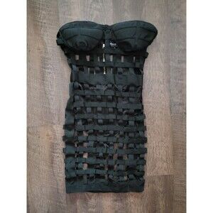 Fashion Nova XS sexy strapless strap bondage style dress